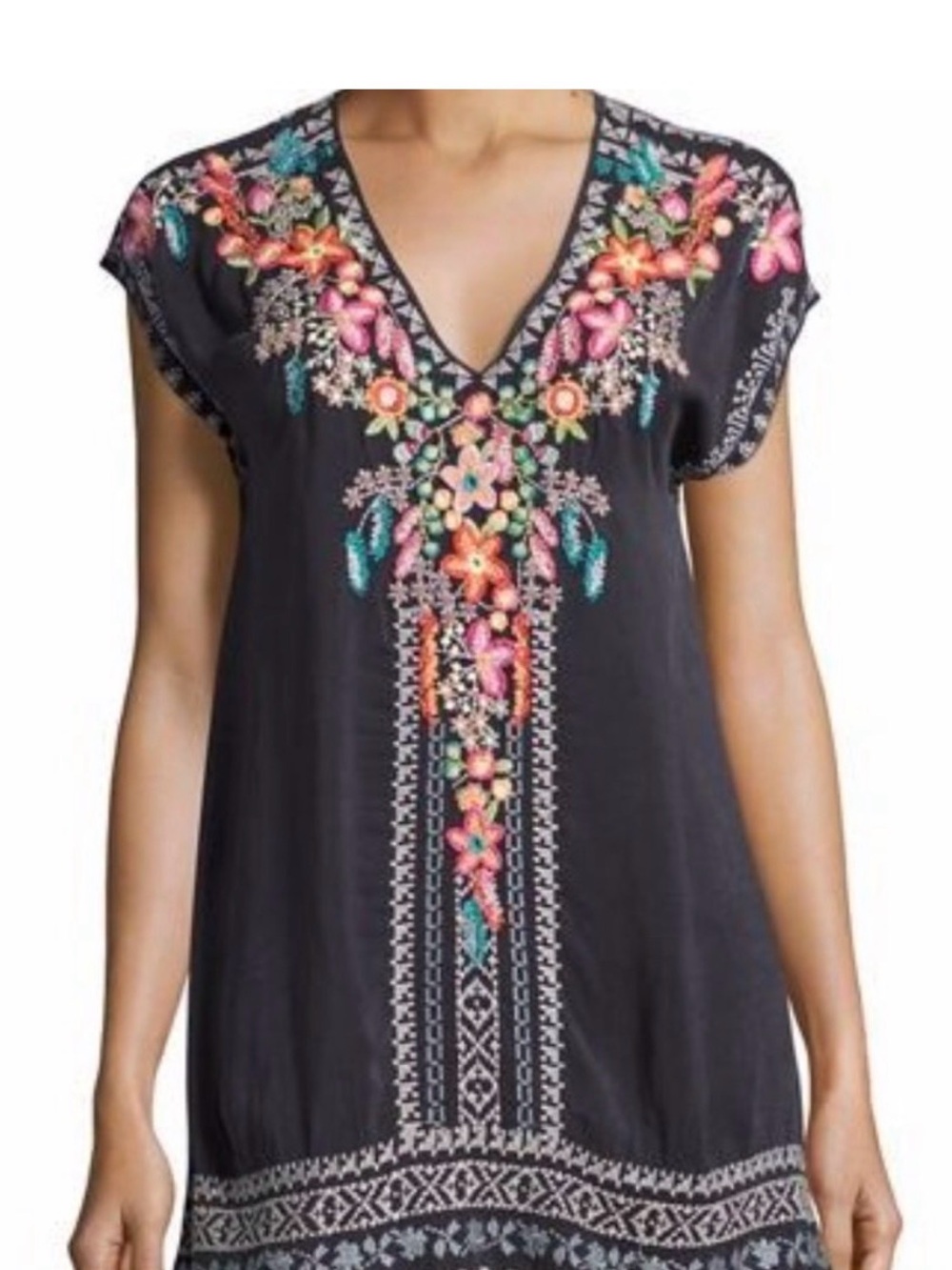 Johnny Was Letty Embroidered Tunic